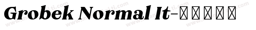 Grobek Normal It字体转换